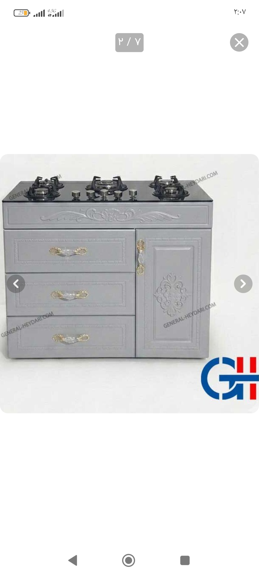 اجاق گاز طرح فر مدل M6 ۵ شعله با صفحه شیشه ای